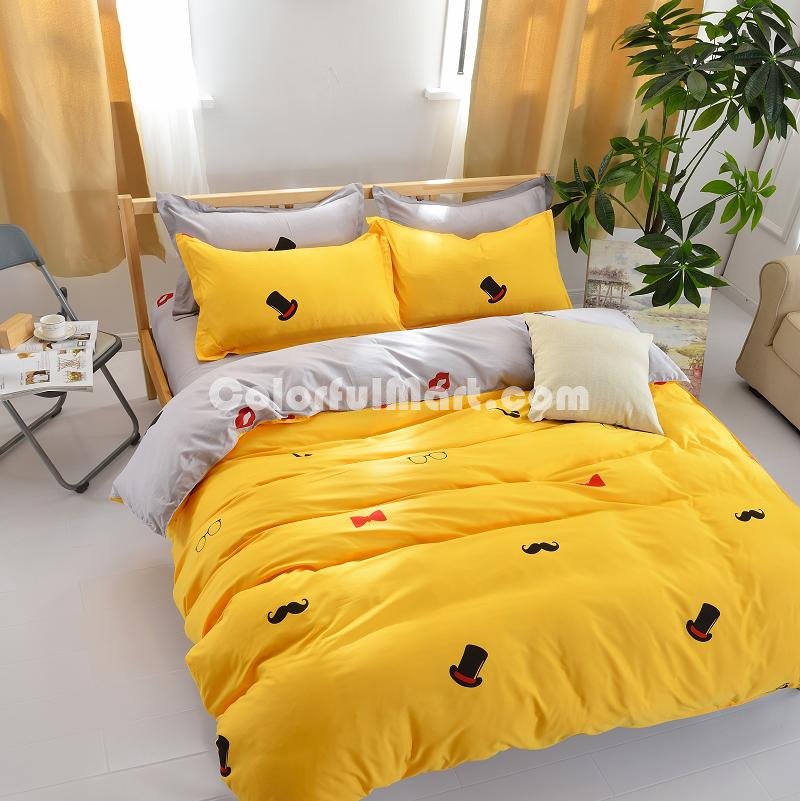Magic Yellow Bedding Set Duvet Cover Pillow Sham Flat Sheet Teen Kids Boys Girls Bedding - Click Image to Close