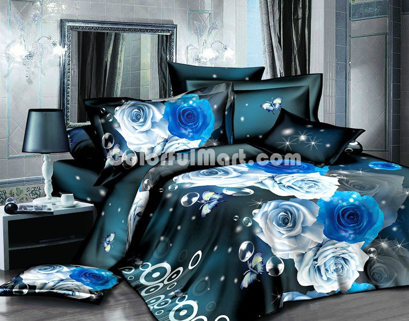 Flying Butterfly Duvet Cover Set 3D Bedding - Click Image to Close