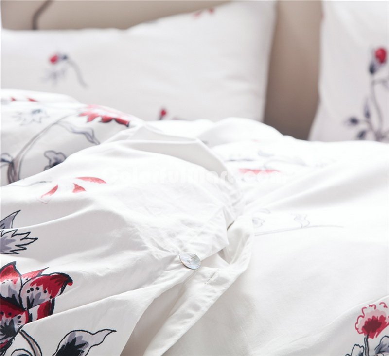 Ruibinka White Bedding Set Luxury Bedding Scandinavian Design Duvet Cover Pillow Sham Flat Sheet Gift Idea - Click Image to Close