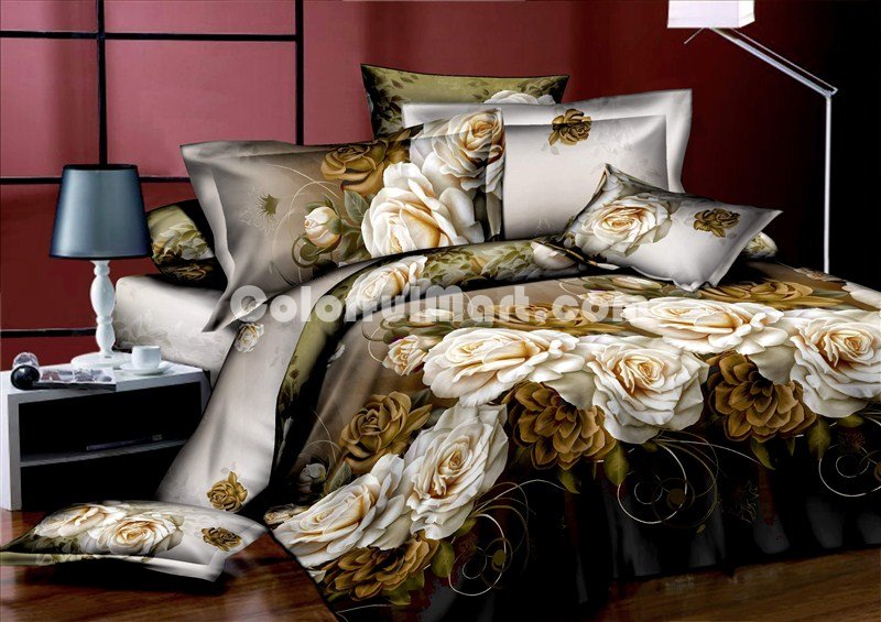 Roses Home Bedding 3D Duvet Cover Set - Click Image to Close