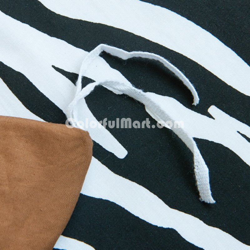 I Love Zebra Coffee Zebra Print Bedding Animal Print Bedding Duvet Cover Set - Click Image to Close