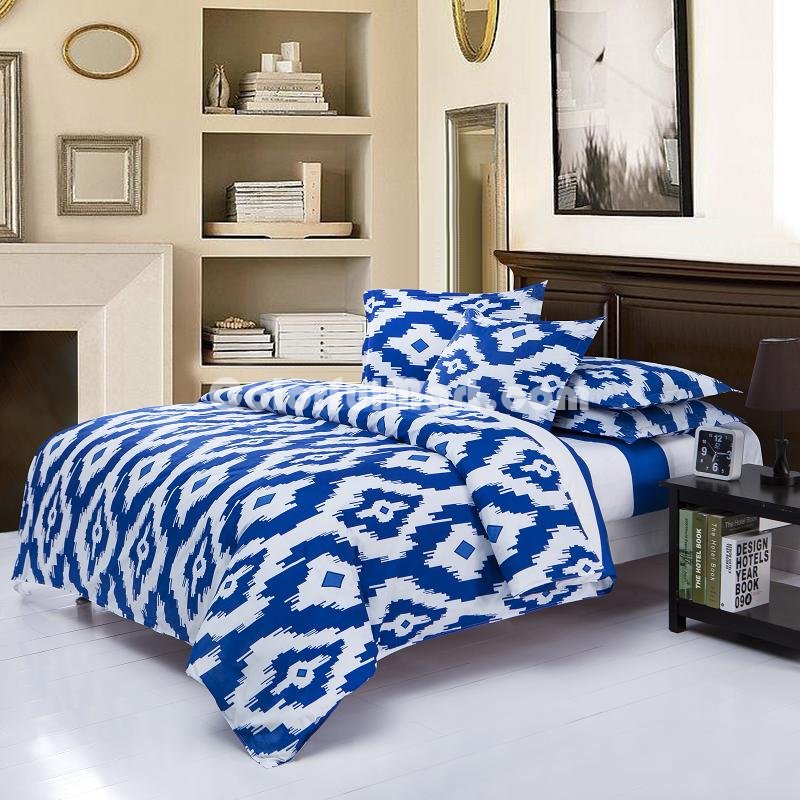 Diamonds Blue Bedding Set Modern Bedding Cheap Bedding Discount Bedding Bed Sheet Pillow Sham Pillowcase Duvet Cover Set - Click Image to Close