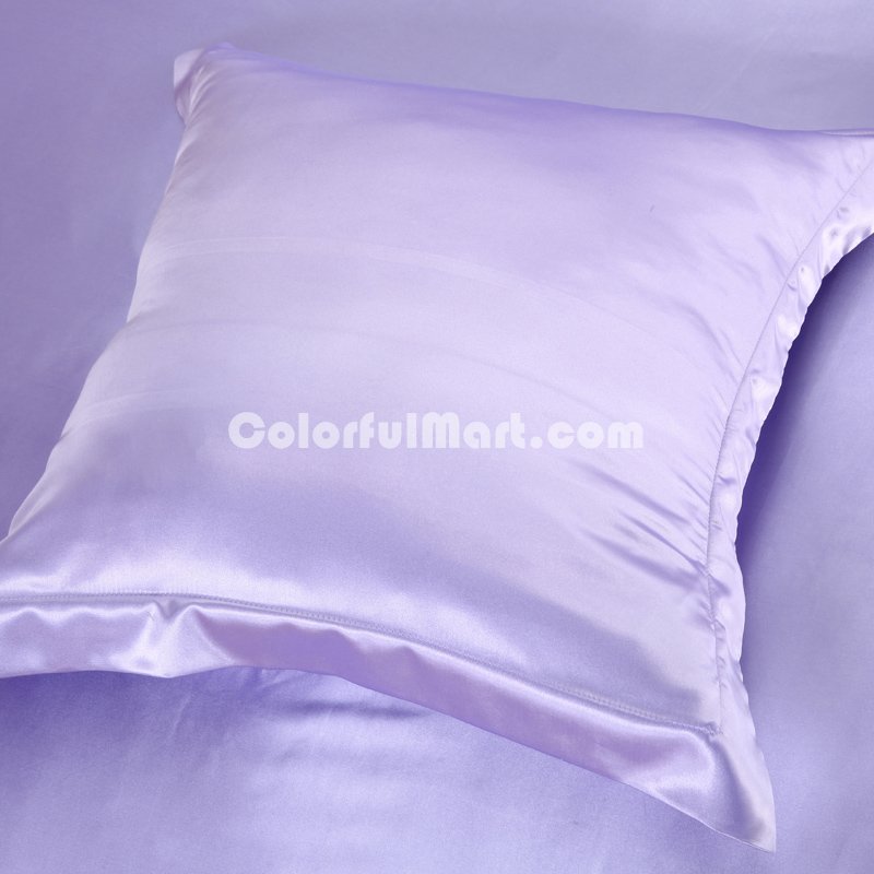 Violet Silk Bedding Set Duvet Cover Silk Pillowcase Silk Sheet Luxury Bedding - Click Image to Close