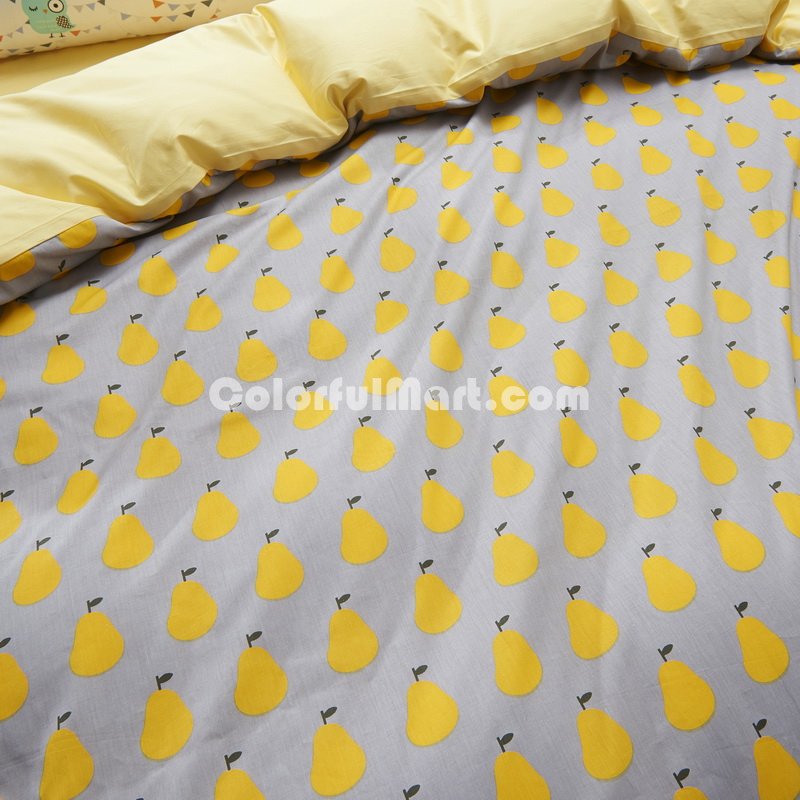 Pear Yellow Bedding Teen Bedding Kids Bedding Dorm Bedding Gift Idea - Click Image to Close