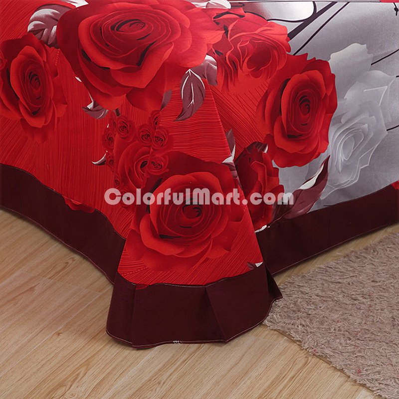 Roses Love Song Bedding 3D Duvet Cover Set - Click Image to Close