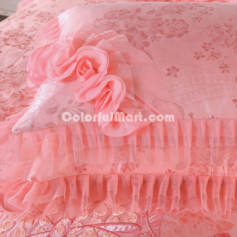 Amazing Gift Romantic Wedding Pink Bedding Set Princess Bedding Girls Bedding Wedding Bedding Luxury Bedding - Click Image to Close