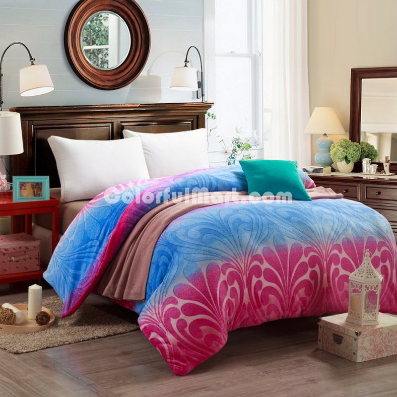 Beautiful Scene Purple Style Bedding Flannel Bedding Girls Bedding - Click Image to Close