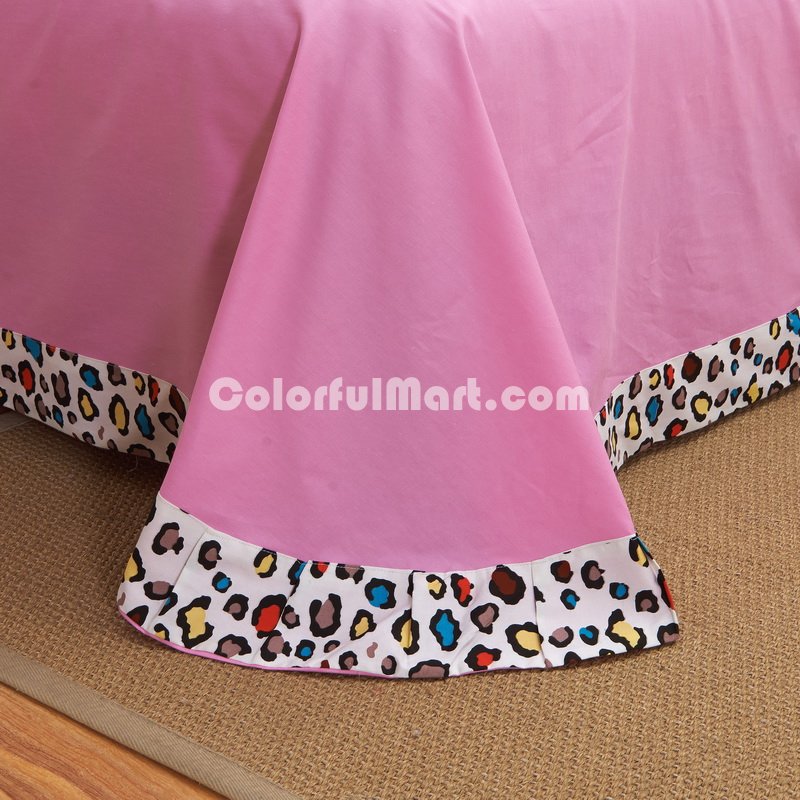 Leopard Print Pink Bedding Kids Bedding Teen Bedding Dorm Bedding Gift Idea - Click Image to Close