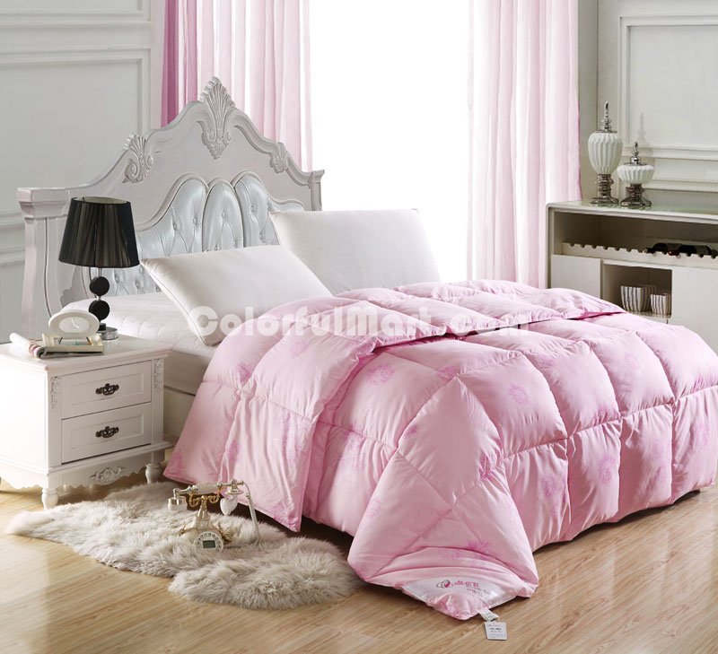 Pink Duck Down Comforter - Click Image to Close