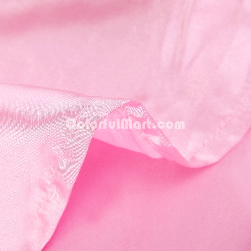 Violet And Pink Silk Duvet Cover Set Teen Girl Bedding Princess Bedding Set Silk Bed Sheet Gift Idea - Click Image to Close