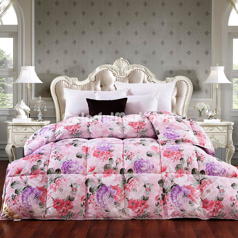 National Beauty And Heavenly Fragrance Amaranth Duck Down Comforter - Click Image to Close
