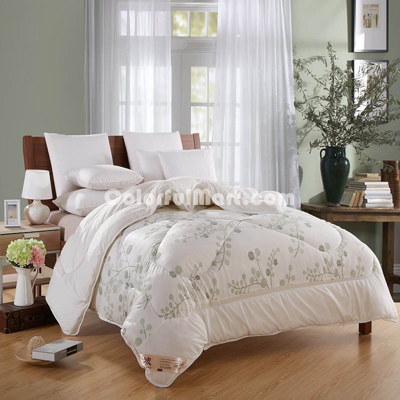 In Spring White Cashmere Comforter - Click Image to Close