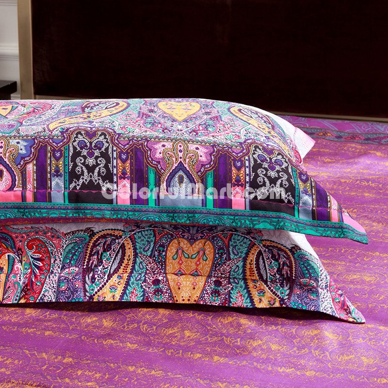 Delia Purple Duvet Cover Set European Bedding Casual Bedding - Click Image to Close