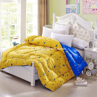 My Love From The Star Yellow Comforter Moons And Stars Comforter Down Alternative Comforter