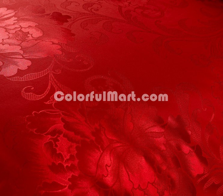 Soft Petal Red 4 PCs Luxury Bedding Sets - Click Image to Close