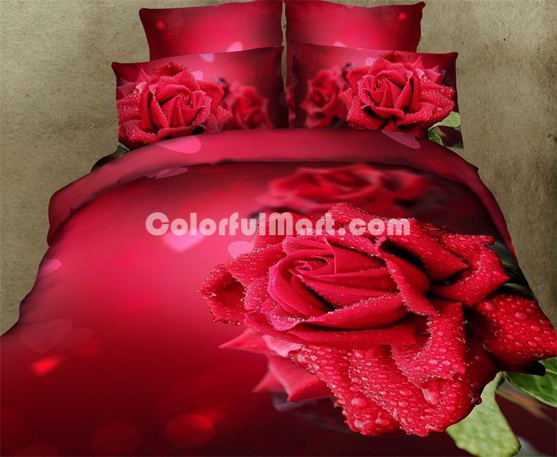 Attraction And Arousal Red Bedding Rose Bedding Floral Bedding Flowers Bedding - Click Image to Close