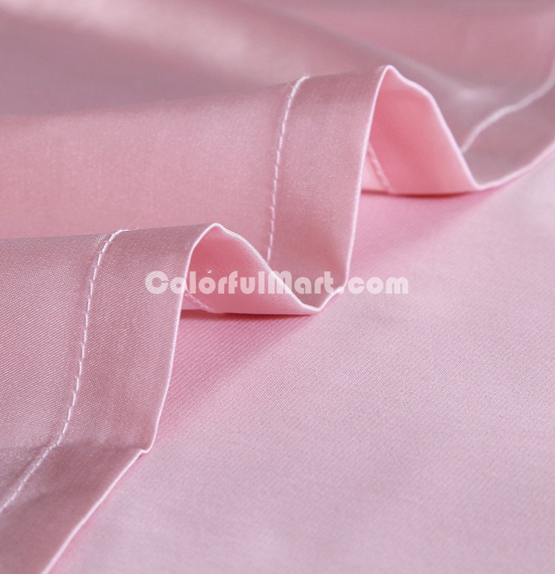 English Style Pink Duvet Cover Set Silk Bedding Luxury Bedding - Click Image to Close