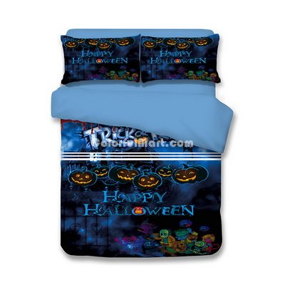 Halloween Terror Blue Bedding Duvet Cover Set Duvet Cover Pillow Sham Kids Bedding Gift Idea