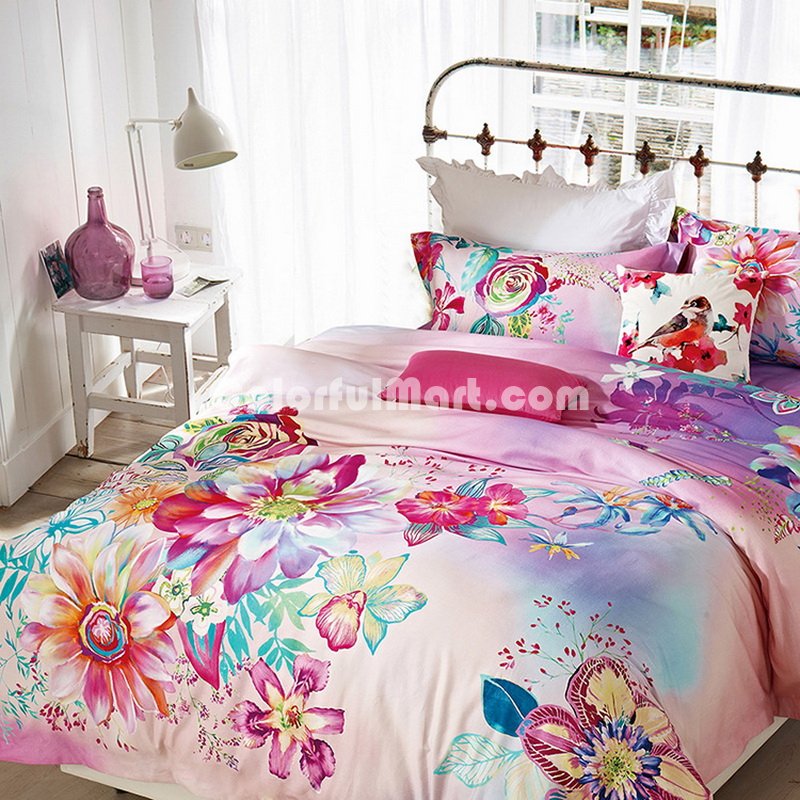Beautiful Shadows Pink Bedding Set Modern Bedding Collection Floral Bedding Stripe And Plaid Bedding Christmas Gift Idea - Click Image to Close