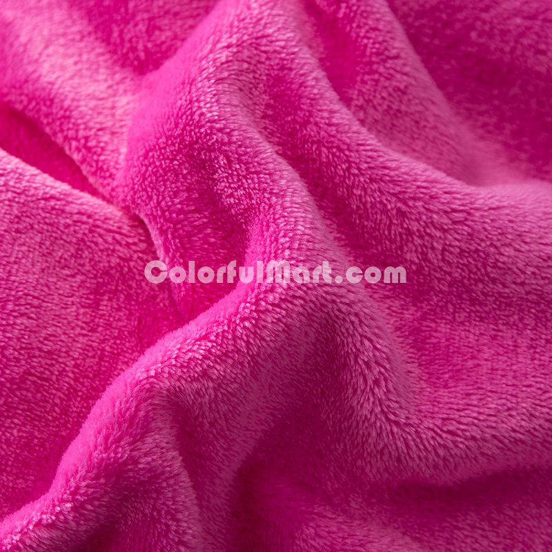 Rose Red Velvet Flannel Duvet Cover Set for Winter. Use It as Blanket or Throw in Spring and Autumn, as Quilt in Summer. - Click Image to Close