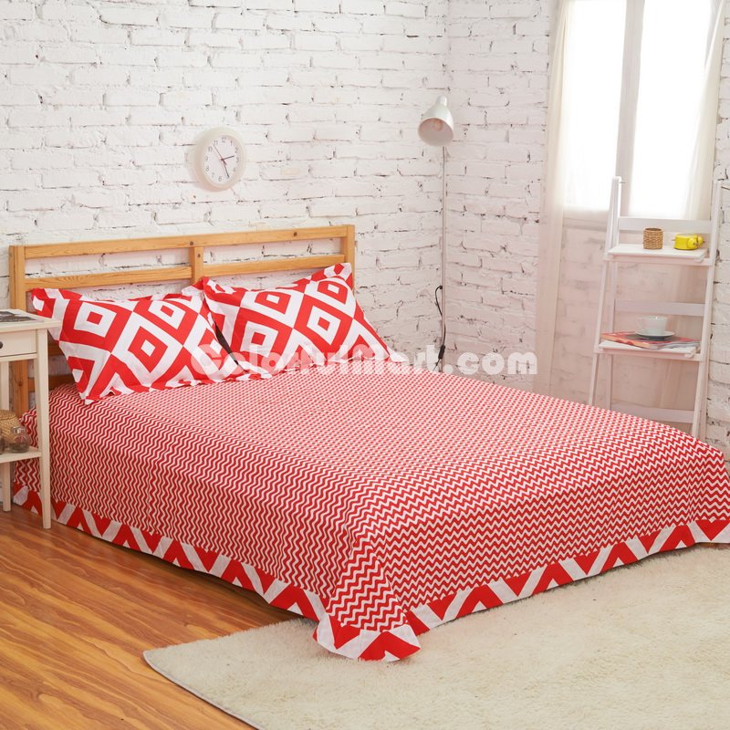Rhombus Red Bedding Kids Bedding Teen Bedding Dorm Bedding Gift Idea - Click Image to Close