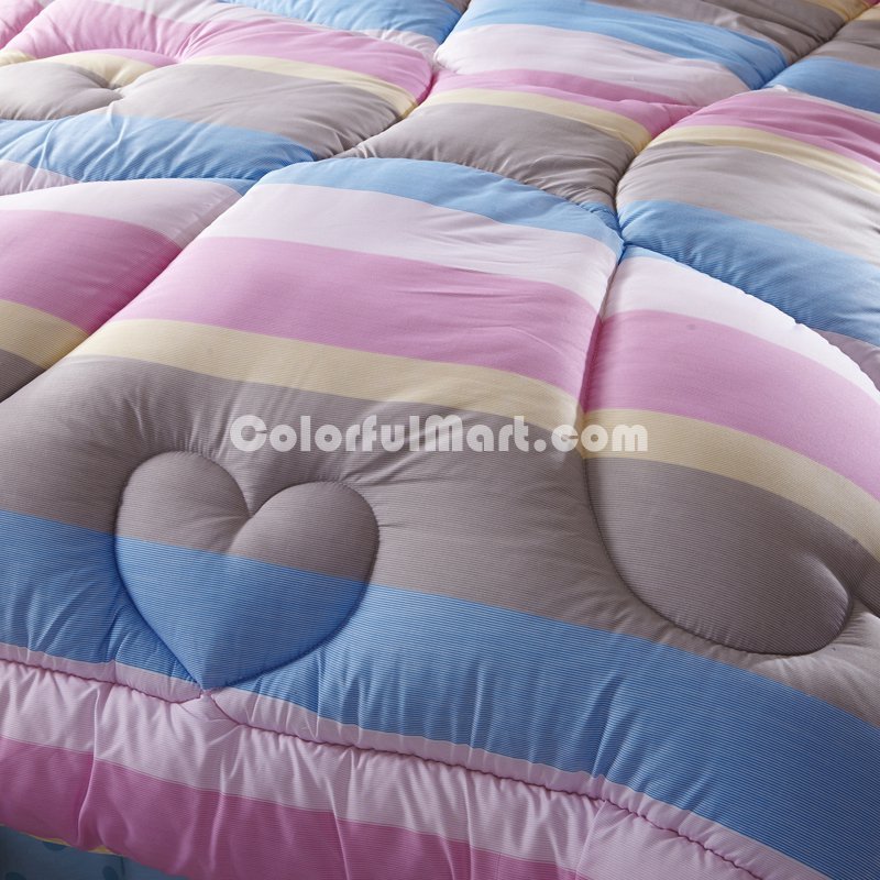 Rainbow Candy Multicolor Comforter Down Alternative Comforter Cheap Comforter Teen Comforter - Click Image to Close
