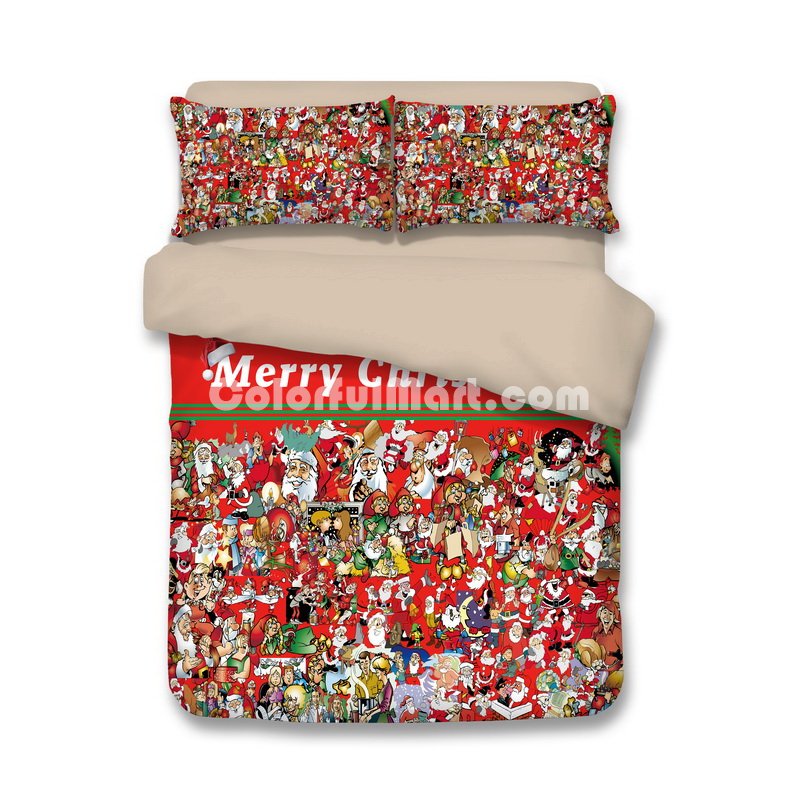 Christmas Its Me Red Bedding Duvet Cover Set Duvet Cover Pillow Sham Kids Bedding Gift Idea - Click Image to Close