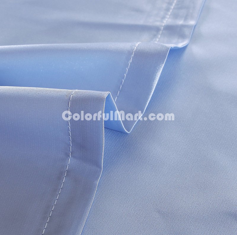 Great Taste Sky Blue Duvet Cover Set Silk Bedding Luxury Bedding - Click Image to Close