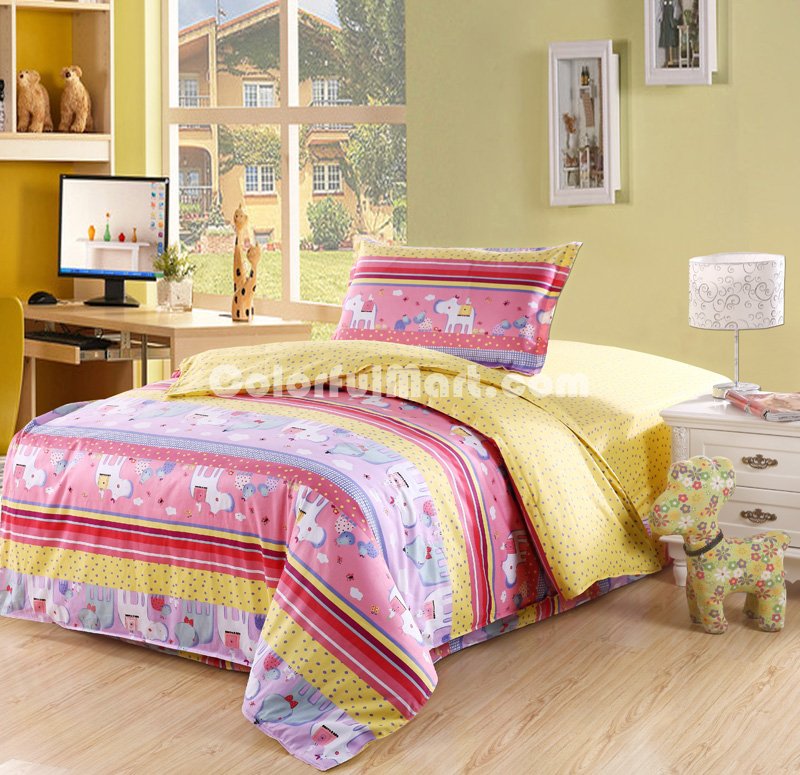 Animal Fantasy 3 Pieces Girls Bedding Sets - Click Image to Close