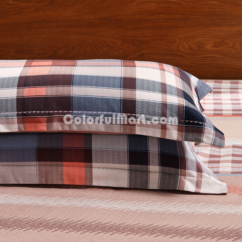 Deno Orange Tartan Bedding Stripes And Plaids Bedding Teen Bedding - Click Image to Close