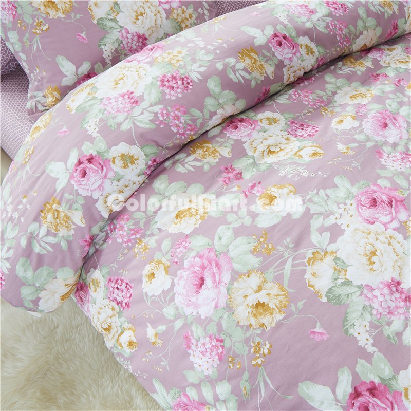 Bouquet Purple Bedding Set Teen Bedding Dorm Bedding Bedding Collection Gift Idea - Click Image to Close