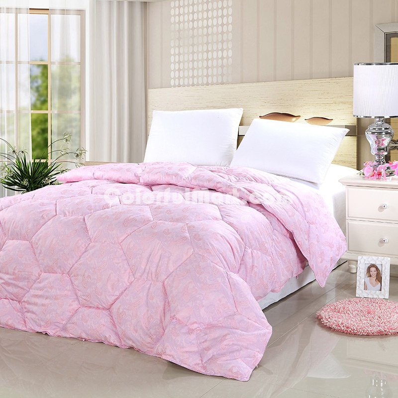Water Cube Pink Down Comforter - Click Image to Close