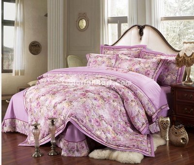 Flowers In The Dream Purple Flowers Bedding Luxury Bedding