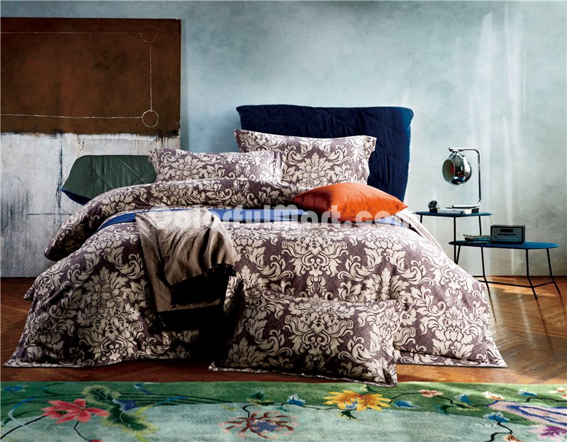 Georgia Purple Bedding Set Luxury Bedding Collection Pima Cotton Bedding American Egyptian Cotton Bedding - Click Image to Close