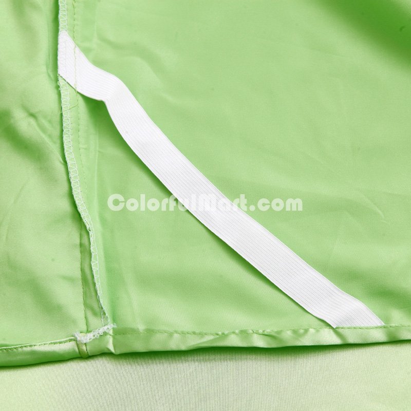 Rose And Green Silk Duvet Cover Set Teen Girl Bedding Princess Bedding Set Silk Bed Sheet Gift Idea - Click Image to Close