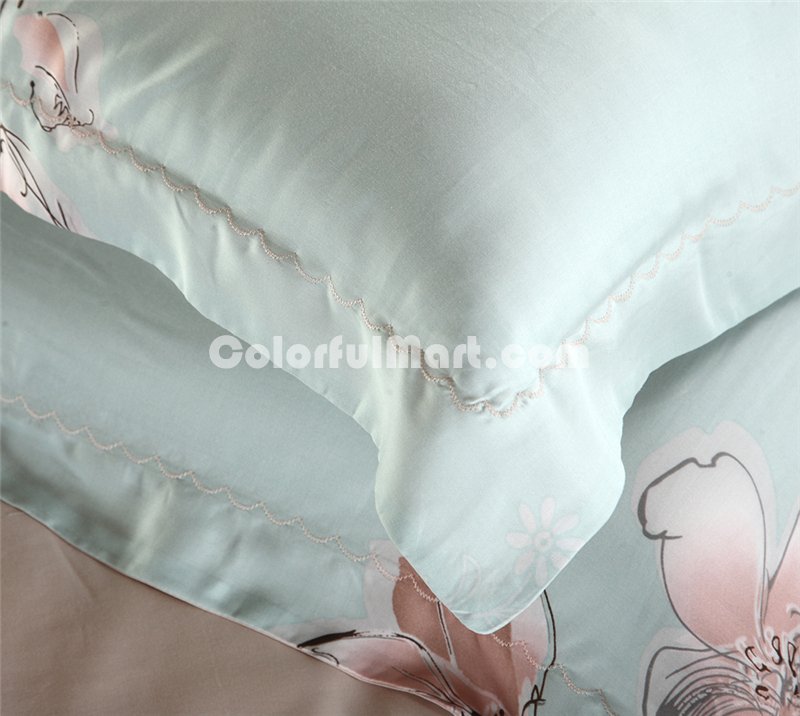 Blue Dream Blue Bedding Set Luxury Bedding Girls Bedding Duvet Cover Pillow Sham Flat Sheet Gift Idea - Click Image to Close