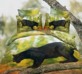 Panther On The Tree Green 3d Bedding Luxury Bedding