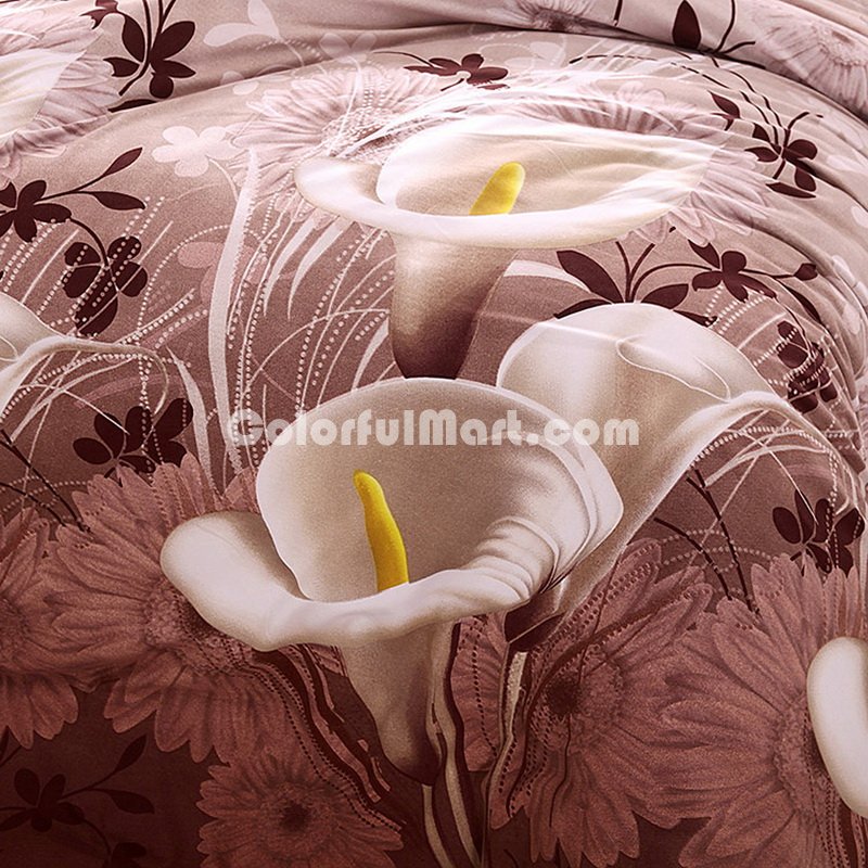 Lily In Love Duvet Cover Set 3D Bedding - Click Image to Close