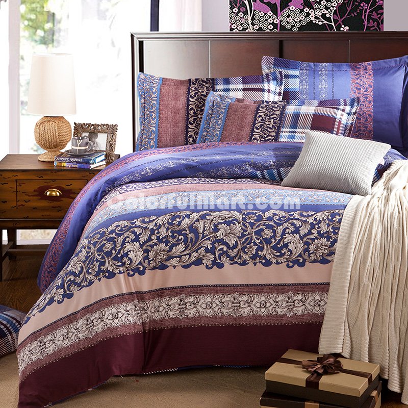 Graceful Blue Tartan Bedding Stripes And Plaids Bedding Teen Bedding - Click Image to Close
