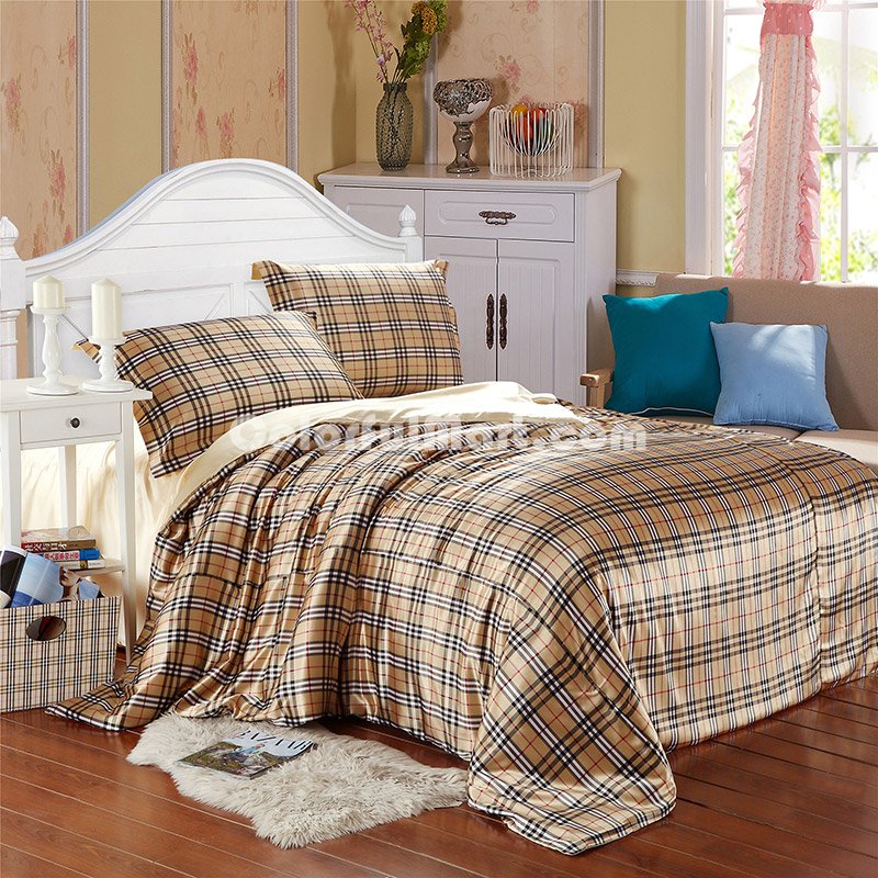 Popular In The World Beige Silk Duvet Cover Set Silk Bedding - Click Image to Close