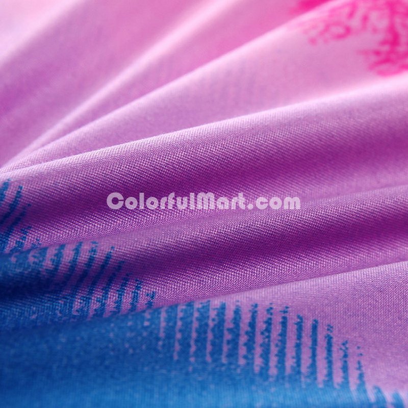 Swan Lake Purple Bedding 3D Duvet Cover Set - Click Image to Close