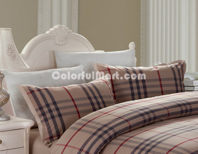 Classic Shots Beige Tartan Bedding Stripes And Plaids Bedding Luxury Bedding - Click Image to Close