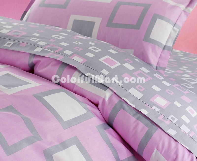 Plaid Pink 3 Pieces Girls Bedding Sets - Click Image to Close
