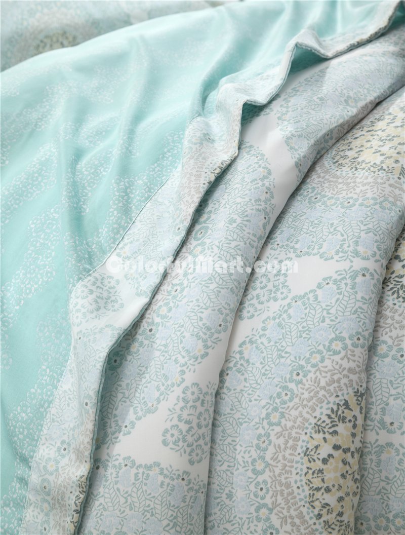 Face Without Makeup Blue Bedding Set Luxury Bedding Girls Bedding Duvet Cover Pillow Sham Flat Sheet Gift Idea - Click Image to Close