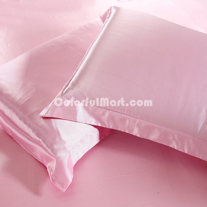 Taste Light Pink Bedding Silk Bedding - Click Image to Close