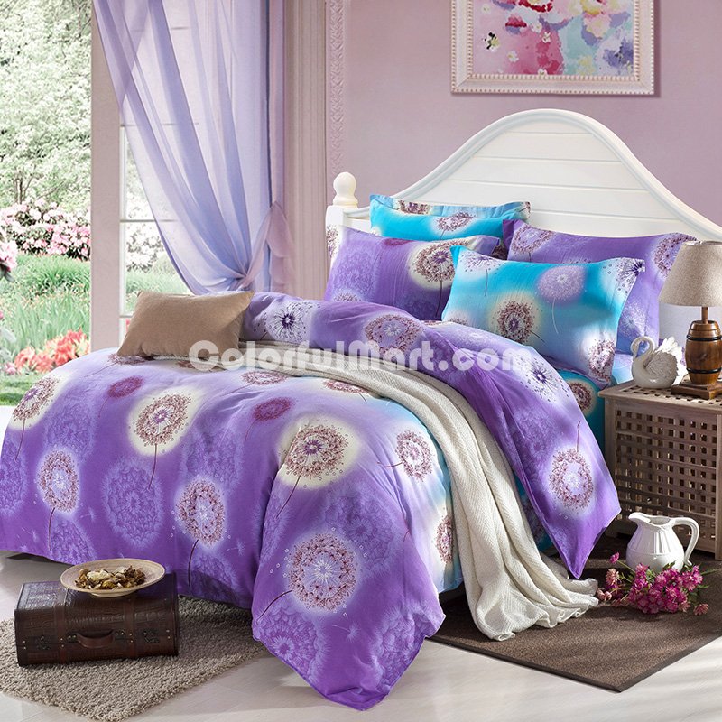 First Love Purple Bedding Modern Bedding Cotton Bedding Gift Idea - Click Image to Close