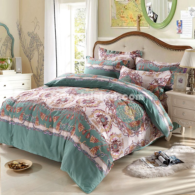 Chinese Complex Green Bedding Modern Bedding Cotton Bedding Gift Idea - Click Image to Close