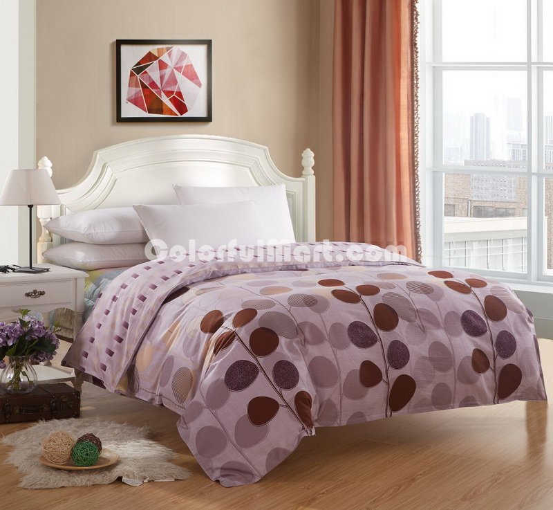 Small Circles Light Purple Teen Bedding Duvet Cover Set - Click Image to Close