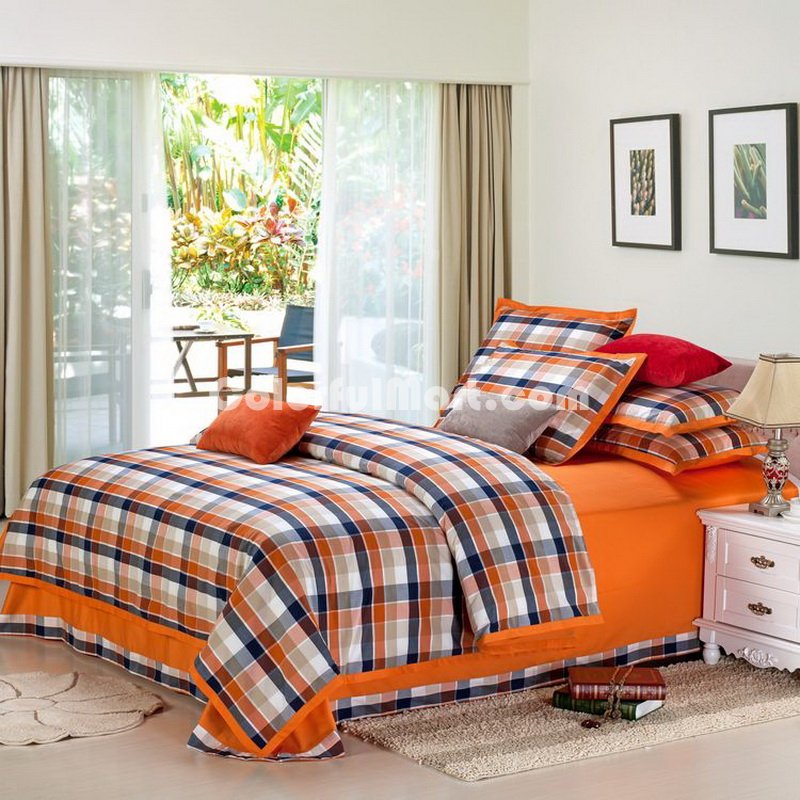 Orange College Dorm Room Bedding Sets - Click Image to Close