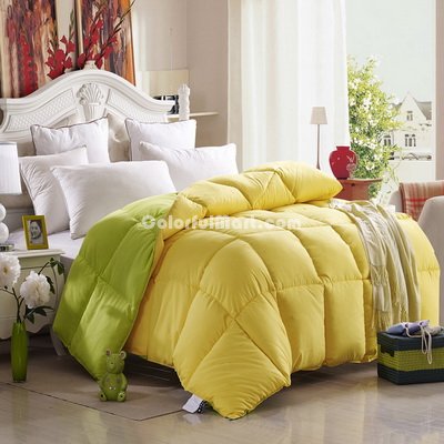 Green And Yellow Comforter Down Alternative Comforter Kids Comforter Teen Comforter